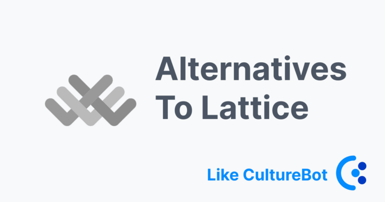 A gray icon with the Lattice logo next to bold text reading “Alternatives to Lattice – Like CultureBot.”