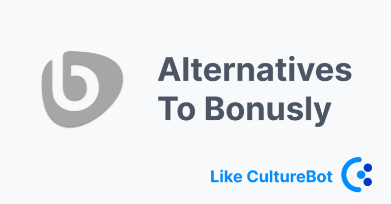 A gray icon with the Bonusly logo next to bold text reading “Alternatives to Bonusly – Like CultureBot.”